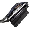 Мужская черная сумка-мессенджер в деловом стиле из натуральной кожи SHVIGEL (11106) - 4