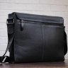 Мужская черная сумка-мессенджер в деловом стиле из натуральной кожи SHVIGEL (11106) - 7