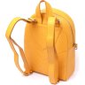 Яркий женский рюкзак желтого цвета из натуральной кожи Shvigel (16321) - 2