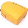 Яркий женский рюкзак желтого цвета из натуральной кожи Shvigel (16321) - 3