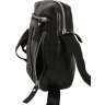 Мужская компактная сумка-планшет через плечо из натуральной кожи черного цвета Vip Collection (21098) - 3
