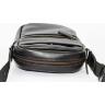 Стильная небольшая мужская сумка через плечо черного цвета VATTO (12073) - 7