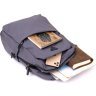 Сірий рюкзак з текстилю на блискавки Vintage (20628) - 6
