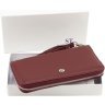 Женский бордовый кошелек из натуральной кожи с молниевой застежкой ST Leather 1767432 - 9