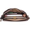 Коричневая сумка-портфель на плечо из текстиля Vintage (20116) - 5