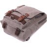 Серая мужская сумка-слинг крупного размера из плотного текстиля Vintage 2422442 - 3
