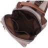 Серая мужская сумка-слинг крупного размера из плотного текстиля Vintage 2422442 - 4