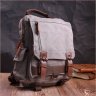 Серая мужская сумка-слинг крупного размера из плотного текстиля Vintage 2422442 - 7