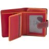 Маленький женский кошелек из натуральной кожи красно-бордового цвета с RFID - Visconti Bali 68832 - 2