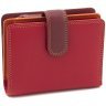 Маленький женский кошелек из натуральной кожи красно-бордового цвета с RFID - Visconti Bali 68832 - 1