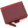 Маленький женский кошелек из натуральной кожи красно-бордового цвета с RFID - Visconti Bali 68832 - 4
