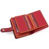 Маленький женский кошелек из натуральной кожи красно-бордового цвета с RFID - Visconti Bali 68832 - 7
