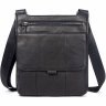 Компактная мужская сумка на плечо черного цвета VINTAGE STYLE (14732) - 1