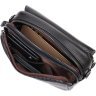 Черная женская сумка-кроссбоди компактного размера из фактурной кожи Vintage (2422083) - 5
