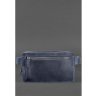 Темно-синяя сумка-бананка ручной работы из натуральной кожи BlankNote Dropbag Maxi (12690) - 5