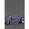 Темно-синяя сумка-бананка ручной работы из натуральной кожи BlankNote Dropbag Maxi (12690) - 6