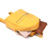 Желтый женский рюкзак из износостойкой натуральной кожи флотар Shvigel (16306) - 5