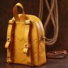 Желтый женский рюкзак из износостойкой натуральной кожи флотар Shvigel (16306) - 8