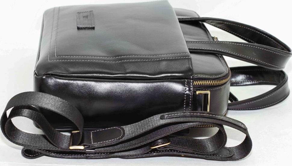 Классическая мужская деловая сумка черного цвета VATTO (11675)