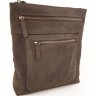 Кожаная наплечная сумка коричневого цвета VATTO (11775) - 4