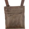 Кожаная наплечная сумка коричневого цвета VATTO (11775) - 8