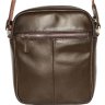 Компактная мужская сумка коричневого цвета с плечевым ремнем VATTO (12074) - 3