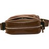 Компактная мужская сумка коричневого цвета с плечевым ремнем VATTO (12074) - 7