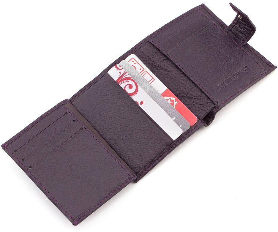 Маленький кожаный кошелек фиолетового цвета ST Leather (16511)