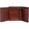 Коричневое мужское портмоне из натуральной кожи с блоком для карт и документов Visconti Hector 69133 - 6