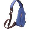 Мужская сумка через плечо из синего текстиля с USB кабелем - Vintage (2421224) - 2