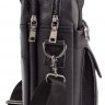 Вместительная сумка из фактурной кожи черного цвета Leather Collection (10073) - 3