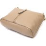 Бежевая женская сумка из натуральной кожи с одной лямкой Vintage (2422084) - 3