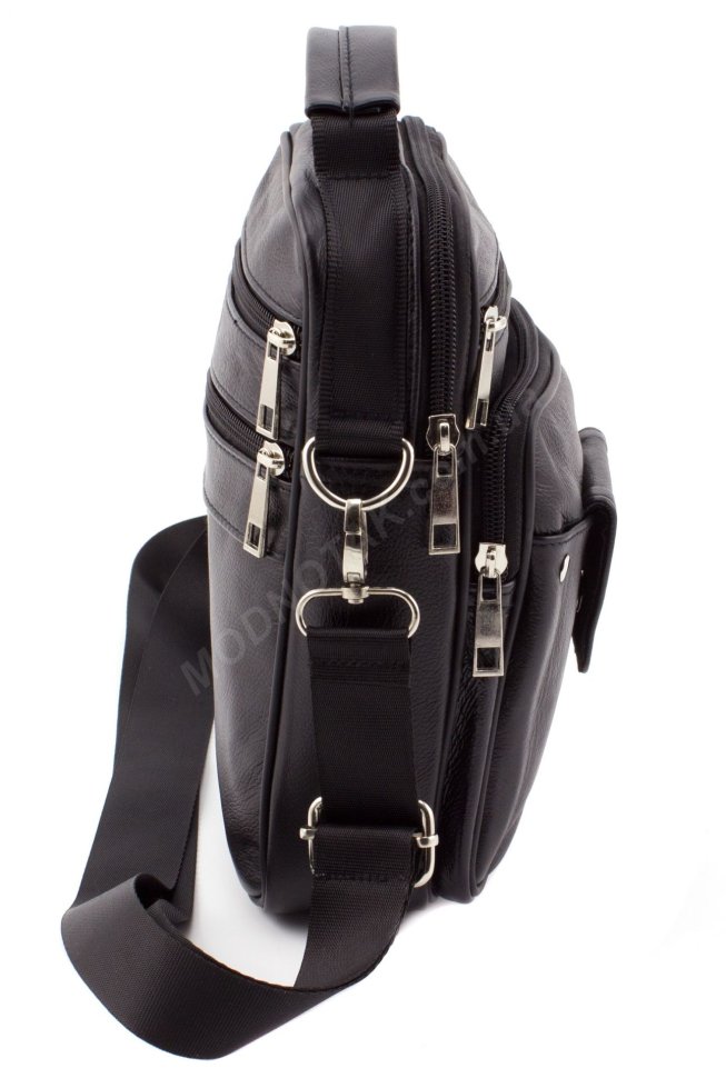 Мужская наплечная недорогая сумка из натуральной кожи Leather Collection (10356)