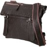 Коричневая кожаная сумка на плечо вертикального типа для мужчин Vip Collection (21097) - 1