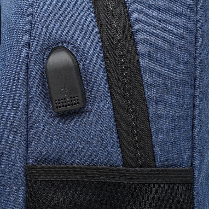 Синий мужской рюкзак из текстиля под ноутбук Monsen (56234)