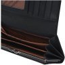 Длинный женский кожаный кошелек черного цвета с клапаном Horse Imperial 66234 - 6