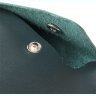 Зеленая кожаная косметичка с клапаном на кнопках Shvigel (2416423) - 5