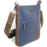 Стильная мужская сумка через плечо синяя Issa Hara В10 (13-32) - 3
