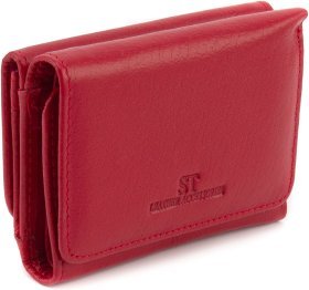 Красный женский кошелек компактного размера из натуральной кожи ST Leather 1767234
