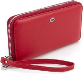 Красный женский кошелек из натуральной кожи горизонтального типа ST Leather 1767434