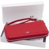 Красный женский кошелек из натуральной кожи горизонтального типа ST Leather 1767434 - 9