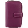 Вертикальный женский кошелек из натуральной кожи фиолетового цвета с RFID - Visconti Carmelo 68934 - 1