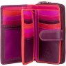 Вертикальный женский кошелек из натуральной кожи фиолетового цвета с RFID - Visconti Carmelo 68934 - 3
