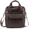 Кожаная сумка среднего коричневого цвета Leather Collection (10076) - 6