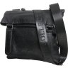 Черная сумка-планшет большого размера из натуральной зернистой кожи Vip Collection (21102) - 1