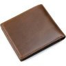 Практичное мужское портмоне из натуральной кожи коричневого цвета без застежки Vintage (2414428) - 2