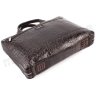 Коричневая мужская сумка под документы формата А4 KARYA (0660-57) - 6
