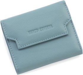 Голубой женский кошелек маленького размера из натуральной кожи Marco Coverna 68635 