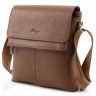 Фирменная мужская сумка светло-коричневого цвета - KARYA (10395) - 4