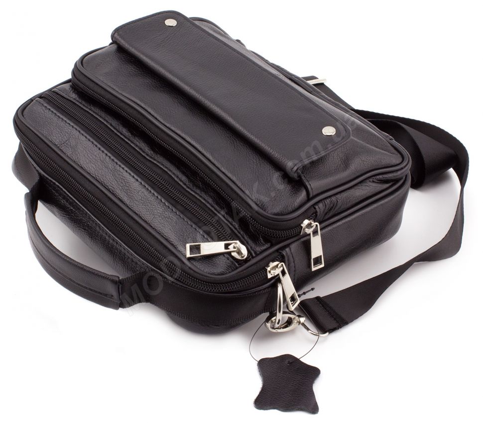 Кожаная недорогая сумка средних размеров с ручкой Leather Collection (10354)